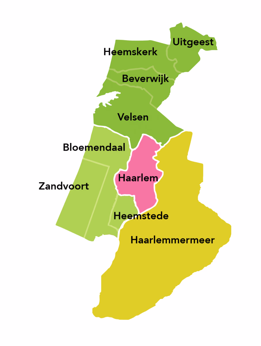 Kaart van Nederland – werkgebied Vogel Dakservice